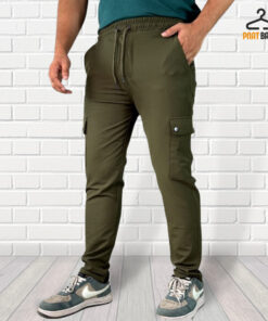 Premium George Men's and Big Men’s Olive Cargo Trousers