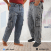 2 PICS PREMIUM 6 POCKETS DENIM BAGGY PANT
