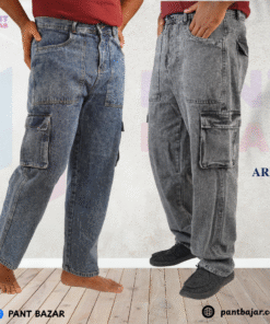 2 PICS PREMIUM 6 POCKETS DENIM BAGGY PANT