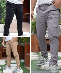 3 Pices Combo Premium 6 Pocket Cargo Gabardine Pants
