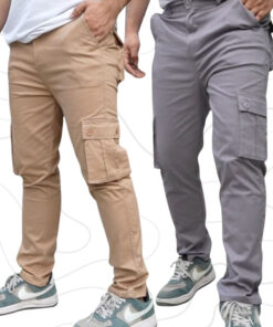 2 Pices Combo Premium 6 Pocket Cargo Gabardine Pants