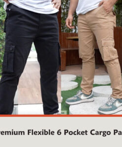 2 Pices Combo Premium 6 Pocket Cargo Gabardine Pants