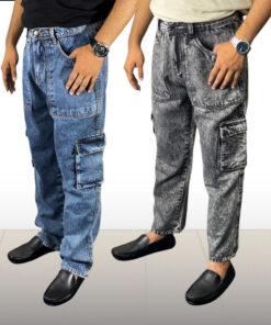 2 PICS PREMIUM 6 POCKETS DENIM BAGGY PANT