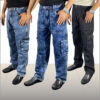 3 PICS PREMIUM 6 POCKETS DENIM BAGGY PANT