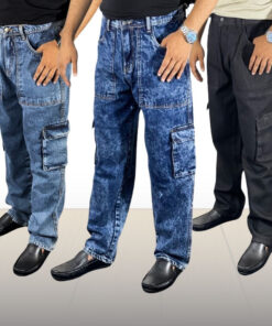 3 PICS PREMIUM 6 POCKETS DENIM BAGGY PANT