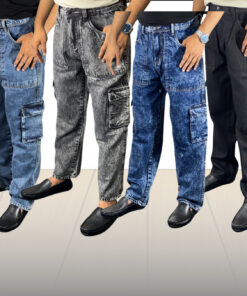 4 PICS PREMIUM 6 POCKETS DENIM BAGGY PANT